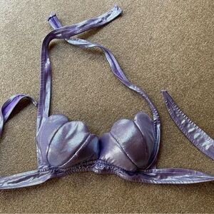 Lavender, purple mermaid shell top
